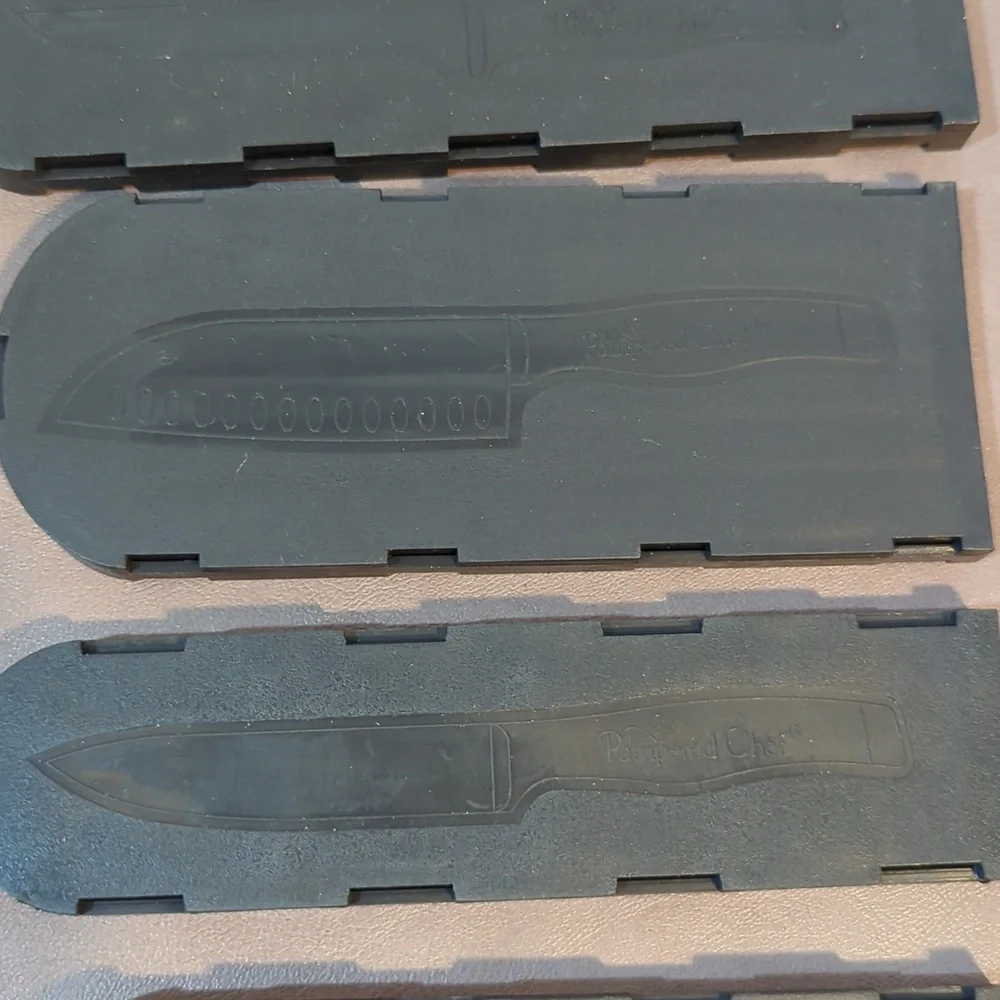 9 Pampered chef knife covers sheaves various widths lengths 2 unbranded covers